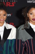 CHLOE x HALLE at Star Wars: The Last Jedi Premiere in Los Angeles 12/09/2017