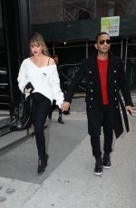 CHRISSY TEIGEN and John Legend Out in New York 12/15/22017