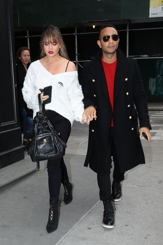 CHRISSY TEIGEN and John Legend Out in New York 12/15/22017