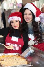 CHRISTINA DEROSA and NATASHA BLASICK at LA Mission Serves Christmas to the Homeless in Los Angeles 12/22/2017