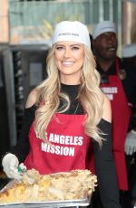 CHRISTINE EL MOUSS at LA Mission Serves Christmas to the Homeless in Los Angeles 12/22/2017