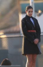 CINDY CRAWFORD on the Set of a Photoshoot in Malibu 12/09/2017