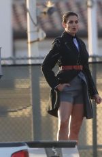 CINDY CRAWFORD on the Set of a Photoshoot in Malibu 12/09/2017