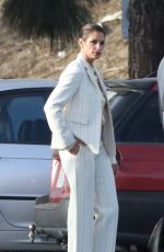 CINDY CRAWFORD on the Set of a Photoshoot in Malibu 12/09/2017