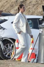 CINDY CRAWFORD on the Set of a Photoshoot in Malibu 12/09/2017