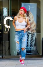 CJ LANA PERRY in Ripped Jeans Out and About in Los Angelese 12/04/2017