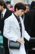 CLAIRE FOY Arrives at AOL Build Studio in New York 12/04/2017