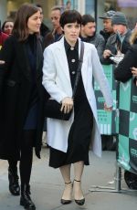 CLAIRE FOY Arrives at AOL Build Studio in New York 12/04/2017