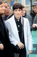 CLAIRE FOY Arrives at AOL Build Studio in New York 12/04/2017