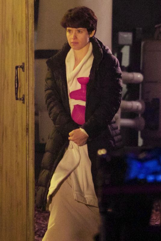 CLAIRE FOY on the Set of First Man in Atlanta 12/02/2017