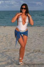CLAUDAI ROMANI in Swimsuit at a Beach in Miami 12/17/2017