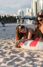CLAUDIA ROMANI and MELISSA LORI in Bikinis at a Beach in Miami 12/23/2017