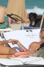 CONSTANZA CARACCIOLO in Bikini at a Beach in Miami 12/05/2017