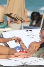 CONSTANZA CARACCIOLO in Bikini at a Beach in Miami 12/05/2017