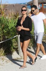 CONSTANZA CARACCIOLO in Bikini at a Beach in Miami 12/05/2017