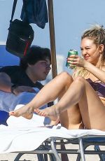 CORINNE OLYMPIOS in Bikini at a Beach in Miami 12/25/2017