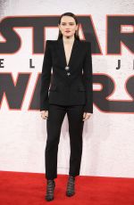 DAISY RIDLEY at Star Wars: The Last Jedi Photocall in London 12/13/2017