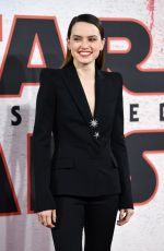 DAISY RIDLEY at Star Wars: The Last Jedi Photocall in London 12/13/2017