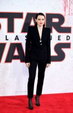 DAISY RIDLEY at Star Wars: The Last Jedi Photocall in London 12/13/2017