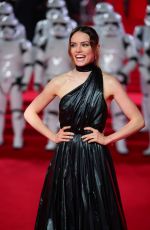 DAISY RIDLEY at Star Wars: The Last Jedi Premiere in London 12/12/2017