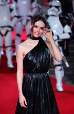 DAISY RIDLEY at Star Wars: The Last Jedi Premiere in London 12/12/2017