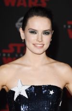 DAISY RIDLEY at Star Wars: The Last Jedi Premiere in Los Angeles 12/09/2017