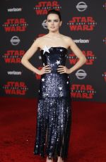 DAISY RIDLEY at Star Wars: The Last Jedi Premiere in Los Angeles 12/09/2017