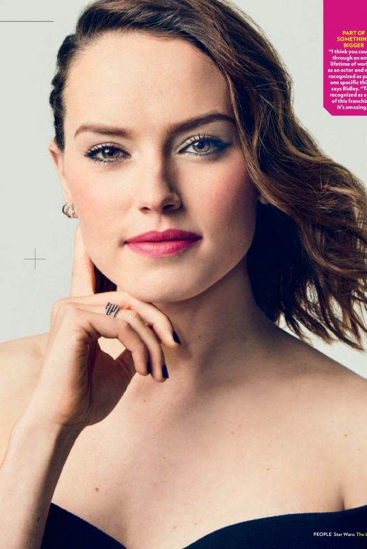 DAISY RIDLEY in People Magazine, December 2017 Issue
