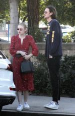 DAKOTA FANNING and Henry Frye Out for Lunch in Studio City 12/30/2017