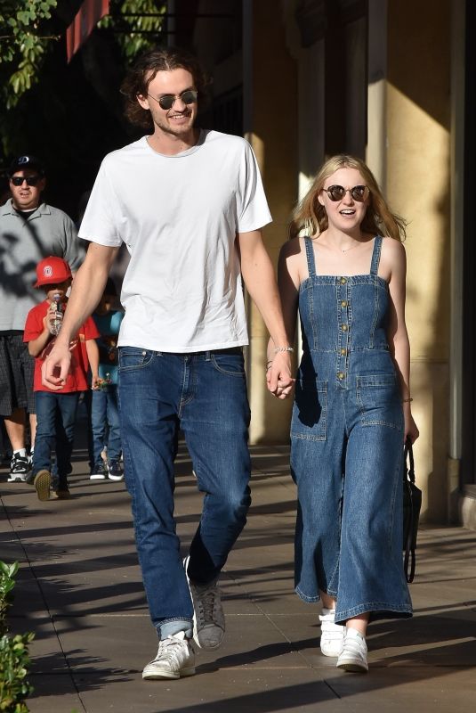 DAKOTA FANNING and Henry Frye Out in Los Angeles 12/28/2017