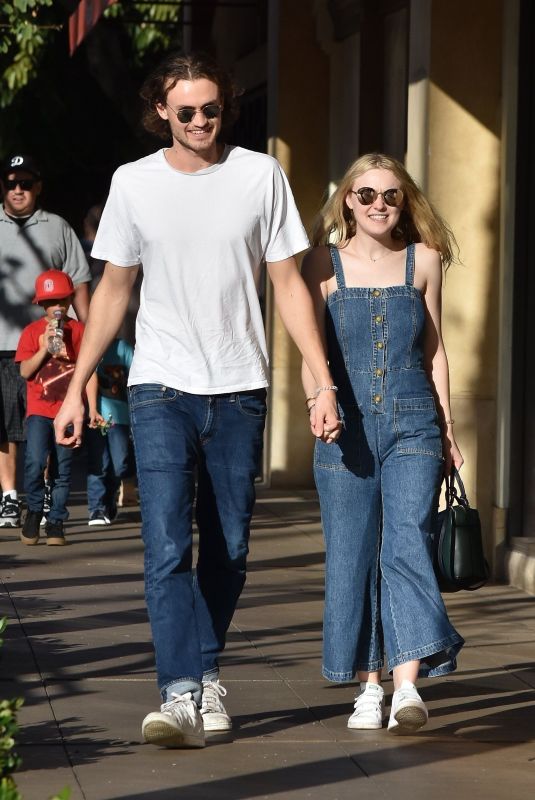 DAKOTA FANNING and Jamie Strachan Out in Los Angeles 12/28/2017