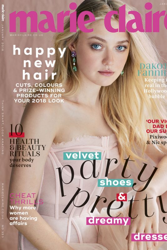 DAKOTA FANNING in Marie Claire Magazine, UK January 2018