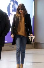 DAKOTA JOHNSON at Charles De Gaulle Airport in Paris 12/19/2017