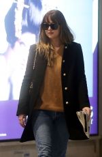 DAKOTA JOHNSON at Charles De Gaulle Airport in Paris 12/19/2017