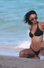 DANIELLE HERRINGTON and RAVEN LYN in Bikinis at a Beach in Miami 12/09/2017
