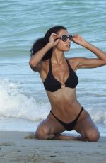 DANIELLE HERRINGTON and RAVEN LYN in Bikinis at a Beach in Miami 12/09/2017