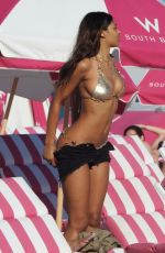 DANIELLE HERRINGTON and RAVEN LYN in Bikinis at a Beach in Miami 12/09/2017