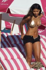 DANIELLE HERRINGTON and RAVEN LYN in Bikinis at a Beach in Miami 12/09/2017