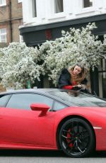 DARIA RADIONOVA in Swarovski Chrystal Covered Lamborghini Out in London 12/24/2017