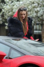 DARIA RADIONOVA in Swarovski Chrystal Covered Lamborghini Out in London 12/24/2017