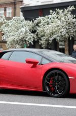DARIA RADIONOVA in Swarovski Chrystal Covered Lamborghini Out in London 12/24/2017