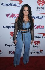 DEMI LOVATO at Z100 Jingle Ball in New York 12/08/2017