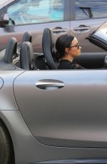DEMI LOVATO Driving Out in Her Mercedes Coupe Out in Beverly Hills 12/24/2017