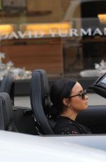 DEMI LOVATO Driving Out in Her Mercedes Coupe Out in Beverly Hills 12/24/2017