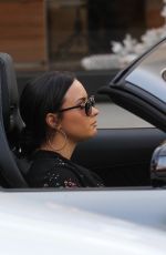 DEMI LOVATO Driving Out in Her Mercedes Coupe Out in Beverly Hills 12/24/2017