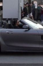 DEMI LOVATO Driving Out in Her Mercedes Coupe Out in Beverly Hills 12/24/2017