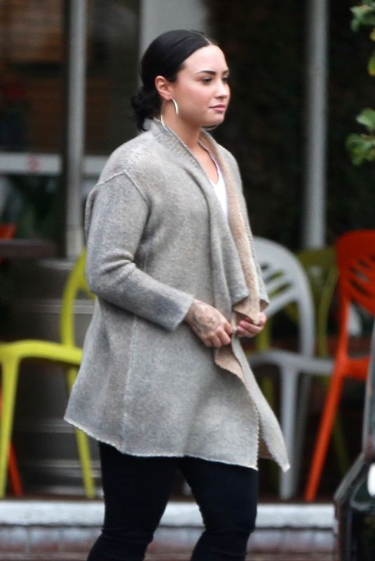 DEMI LOVATO Leaves Fred Segal