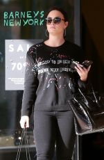 DEMI LOVATO Out Shopping in Beverly Hills 12/24/2017