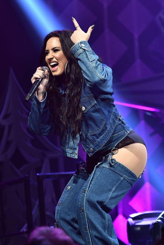 DEMI LOVATO Performs at Y100 Jingle Ball in Sunrise Florida 12/17/2017