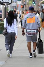 DRAYA MICHELE and Orlando Scandrick Out Shopping in Beverly Hills 12/19/2017